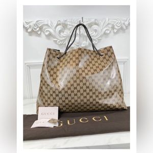 Gucci large crystal gifford tote